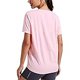 Pioneer Camp Women's Bamboo Viscose Short Sleeve Shirt Neck Loose Fit Workout T-Shirt Gym Athletic Casual Tops
