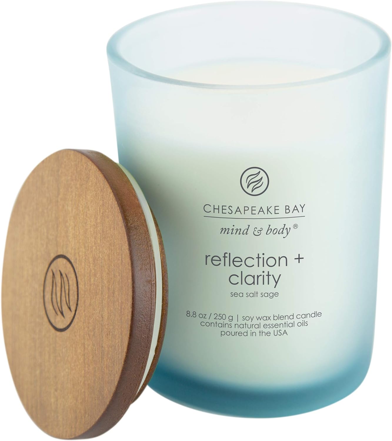 Chesapeake Bay Candle Scented Candle, Reflection + Clarity (Sea Salt Sage), Medium: Home & Kitchen