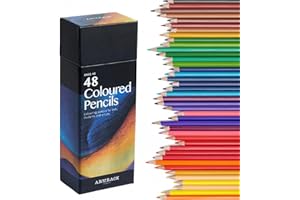 Professional Colored Pencils Set - Oil Based Art Drawing w/Case, Vibrant Blendable Artists Supplies for Painting, Colorful, 4