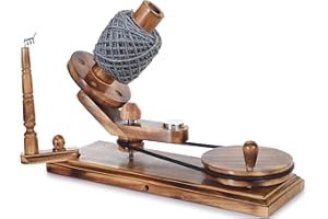 Brainmart Hand Operated Wooden Yarn Ball Winder and Yarn Swift Wool Speedy Winder String Holder Knitting Crochet Accessories Knitter's Gift (Antique Beachwood (Winder))