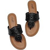 katliu Women's Flat Sandals Flip Flop Sandals Dressy Thong Sandals
