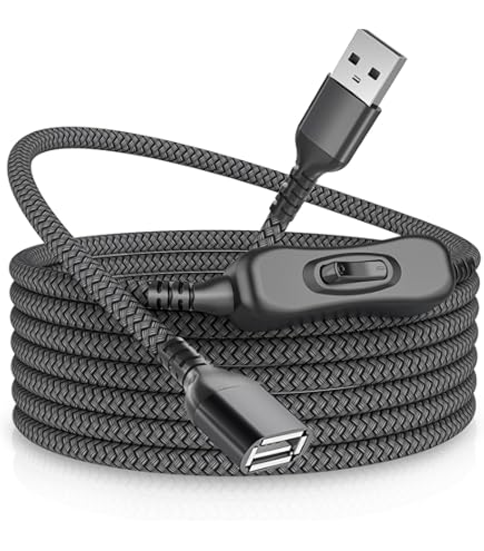 Cable De Interruptor De Luz LED De 6.6 Ft, Cable De Alimentación Universal USB Regulable De PVC, Cable De Lámpara Para Lámpara De 5 V Al Aire Libre Hogar