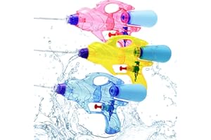 TUBASAYA 3 Pack Water Guns for Kids and Adults, 200cc/20ft Squirt Guns with Trigger Squirt Guns for Boys Girls, Long Range Super Water Blaster Soaker Water Pistol Summer Toys for Swimming Pool Beach