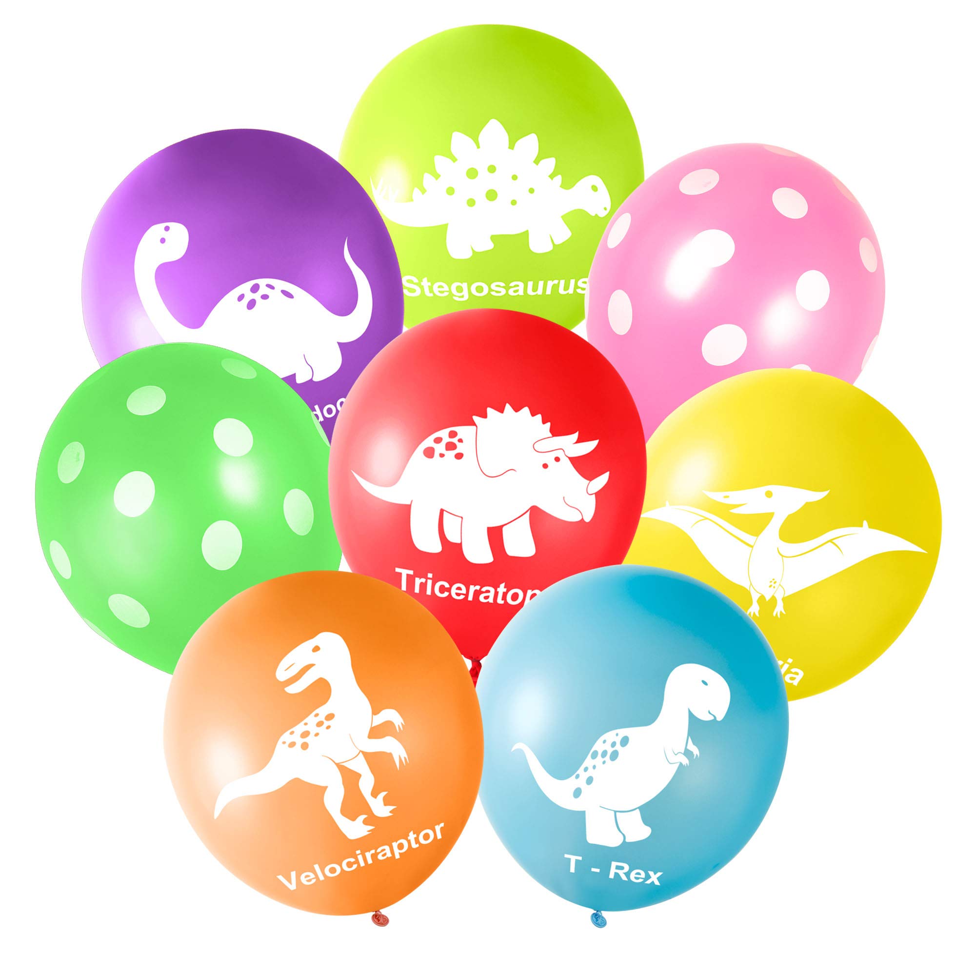 FEPITO 16PCS 12" Dinosaurs Latex Balloons for Dinosaur Party Supplies and Dinosaur Party Decorations