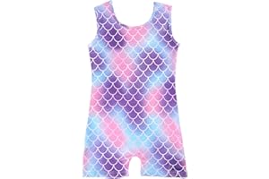 Gymnastics Leotard for Girls with Shorts Sparkly Toddler Gymnastics Outfit Kids Leotards Bodysuits