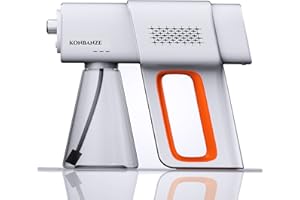 KONBANZE Handheld Induction Nano Fogger Machine，Sanitizer Spray Machine, Electrostatic Sprayer， Electrostatic Atomizer Sprayer，Cordless Nano Steam for Home Office Garden use (White)