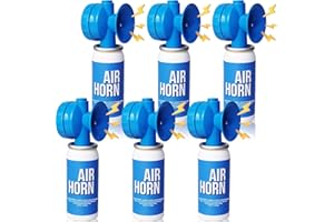 Fingig Marine Boat Air Horn 1.4oz 6pcs, Hand Held Mini Safety Air Horn, Sports Starting, Loud Small Compressed Blow Fog Dog Air Horn,Repels Wild Animals,Protect Yourself & Your pet, Stops Attacks