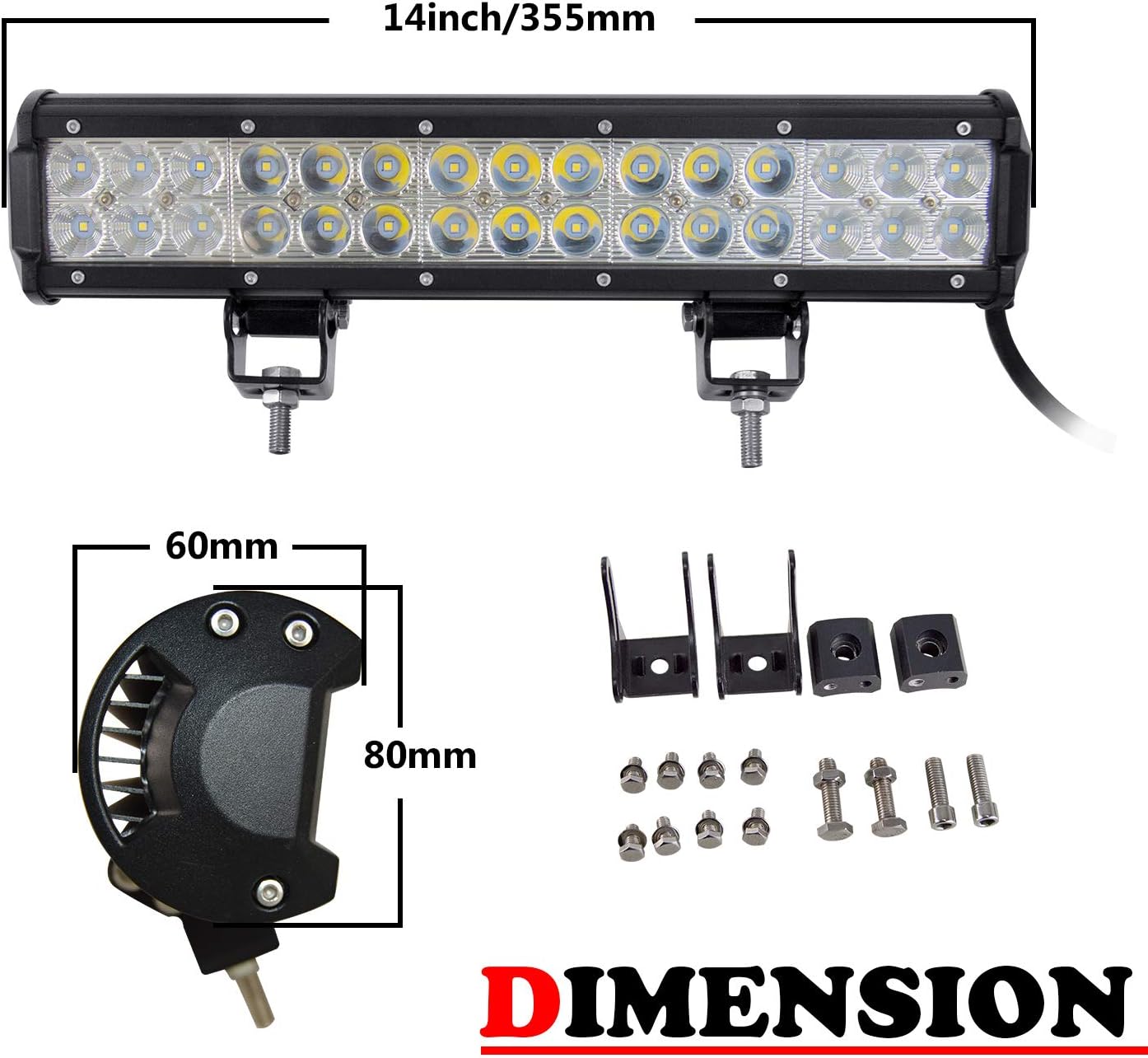 SKYWORLD 15 inch 90W LED Work Light Bar - Image 3