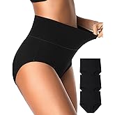 EIGGAM Tummy Control Underwear Soft High Waisted underwear Full Coverage Briefs Breathable Postpartum Cotton Womens Panties