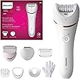 Philips Epilator Series 8000, Wet & Dry, 3-in-1 with Shaver & Trimmer Attachments for Women, 8 Accessories Included, BRE720/1