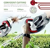 NETTA 600W Corded Hedge Trimmer with 55cm Diamond Blade 16mm Opening view 2