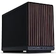 Lian Li A3-mATX Wood Edition Black - Micro-ATX Mini Tower Case With Real Wood Front Panel, 26.3L