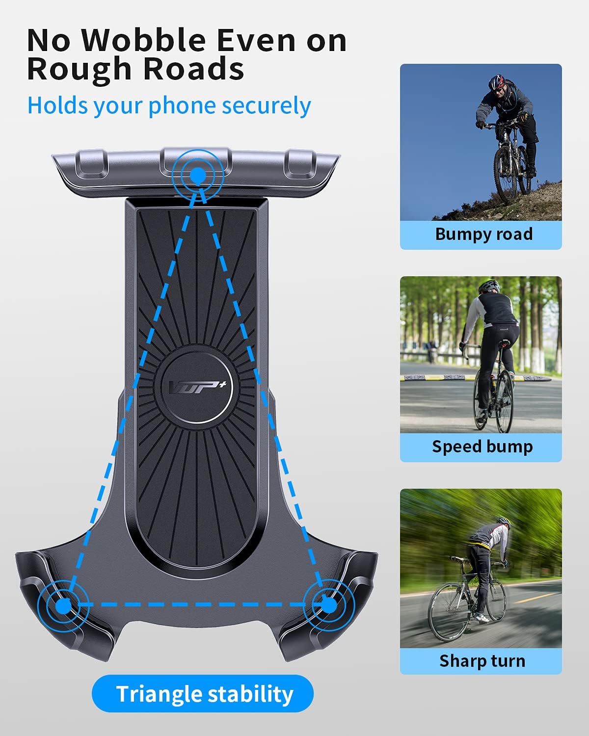 Bike Phone Mount, VUP [One-Handed Operation] Phone Holder for Bike, Motorcycle Phone Mount, Motorcycle Cell Phone Holder for iPhone 12/Pro/12 Pro Max/12 mini/11, Fit for 4.0-6.7 inch Phones: Electronics