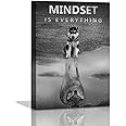 Motivational Wall Art Mindset is Everything Inspirational Canvas Art Entrepreneur Quotes Dog Wolf Pictures Inspirational Post