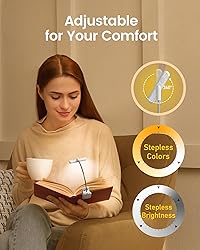 Glocusent Rotatable Book Light for Reading at
