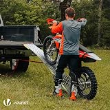 VOUNOT Set of 2 Loading Ramps 800 kg Max Foldable Galvanized Non-Slip view 2