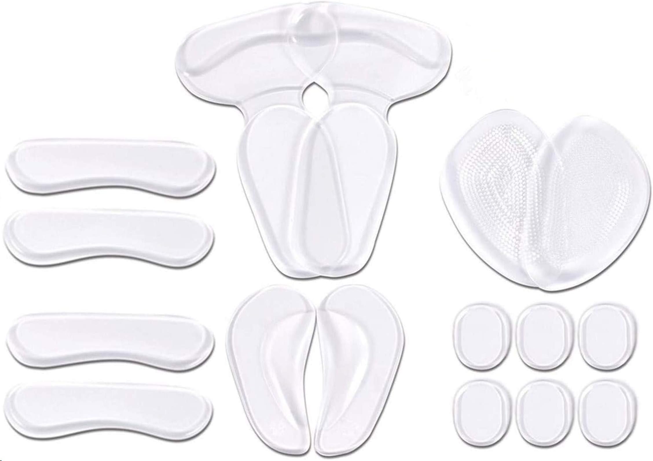 NOVATA 16 Pcs High Heel Pads,Heel Grips Liners Inserts, Heel for Protection Against Pain and Blisters,Anti Slip Shoe Cushion, Ball of Foot Insoles, Heel Grips
