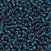 Miyuki Round Rocailles Seed Bead Size 8/0 Silver Lined Blue Zircon 22 Gram Tube