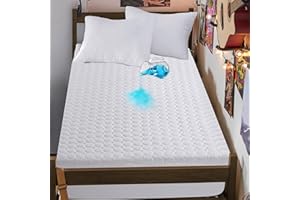Bedecor Full Size Mattress Protector Pad Waterproof Fitted Sheet Kids Bedwetting Potty Training Washable Soft Breathable with 18 Inch Deep Pocket for Double Bed