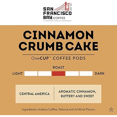 Buy Sf Bay Coffee Cinnamon Crumb Cake 80 Ct Flavored Medium Roast Compostable Coffee Pods K Cup Compatible Including Keurig 2 0 Online In Turkey B01kjitflm