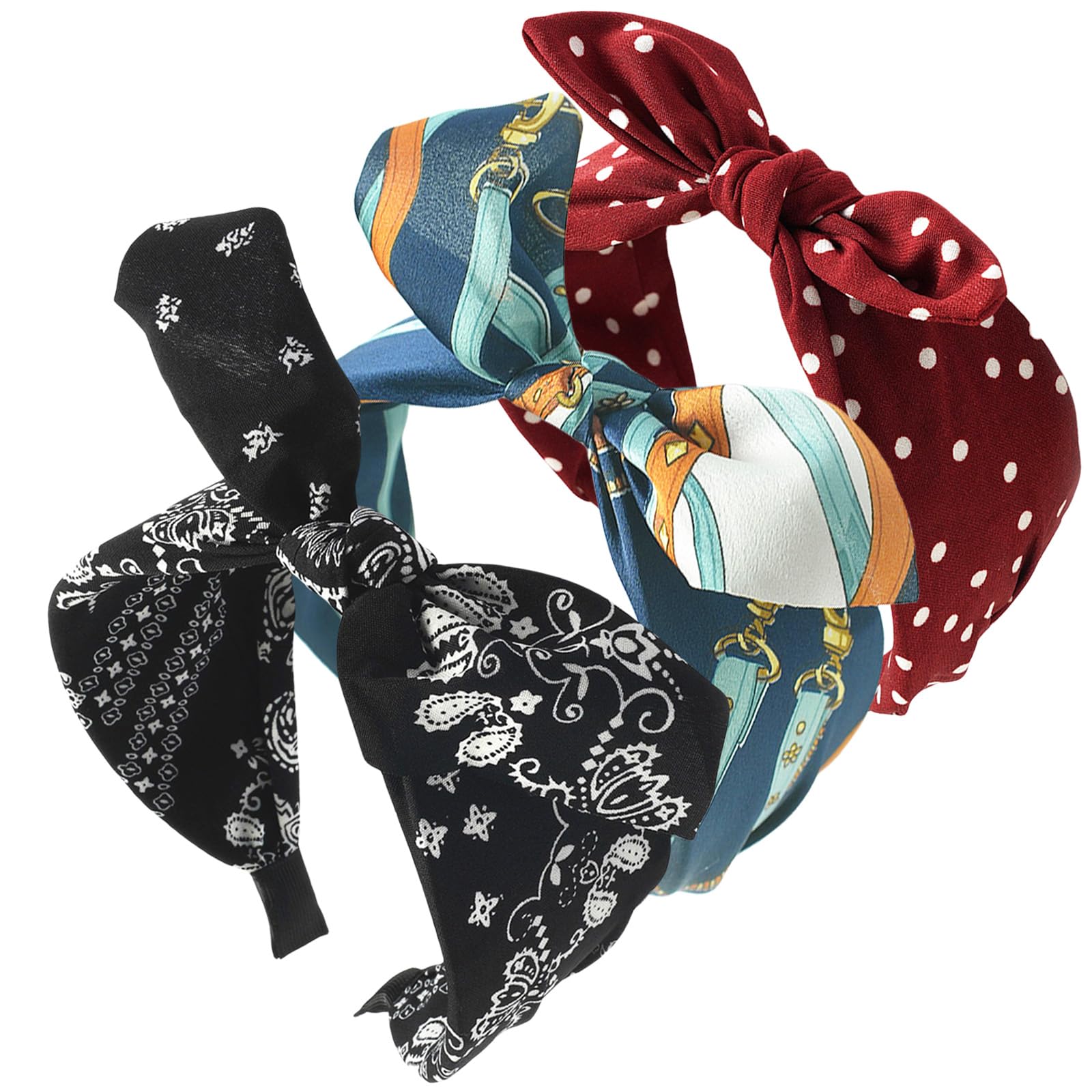 scicent Ladies Headbands 3 Pieces Velet Point Non Slip Fashion Wide Head Bands 14527 — image 1