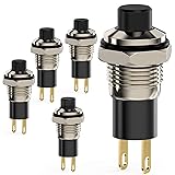 DIYhz Push Button Switch, Self-Locking Mini