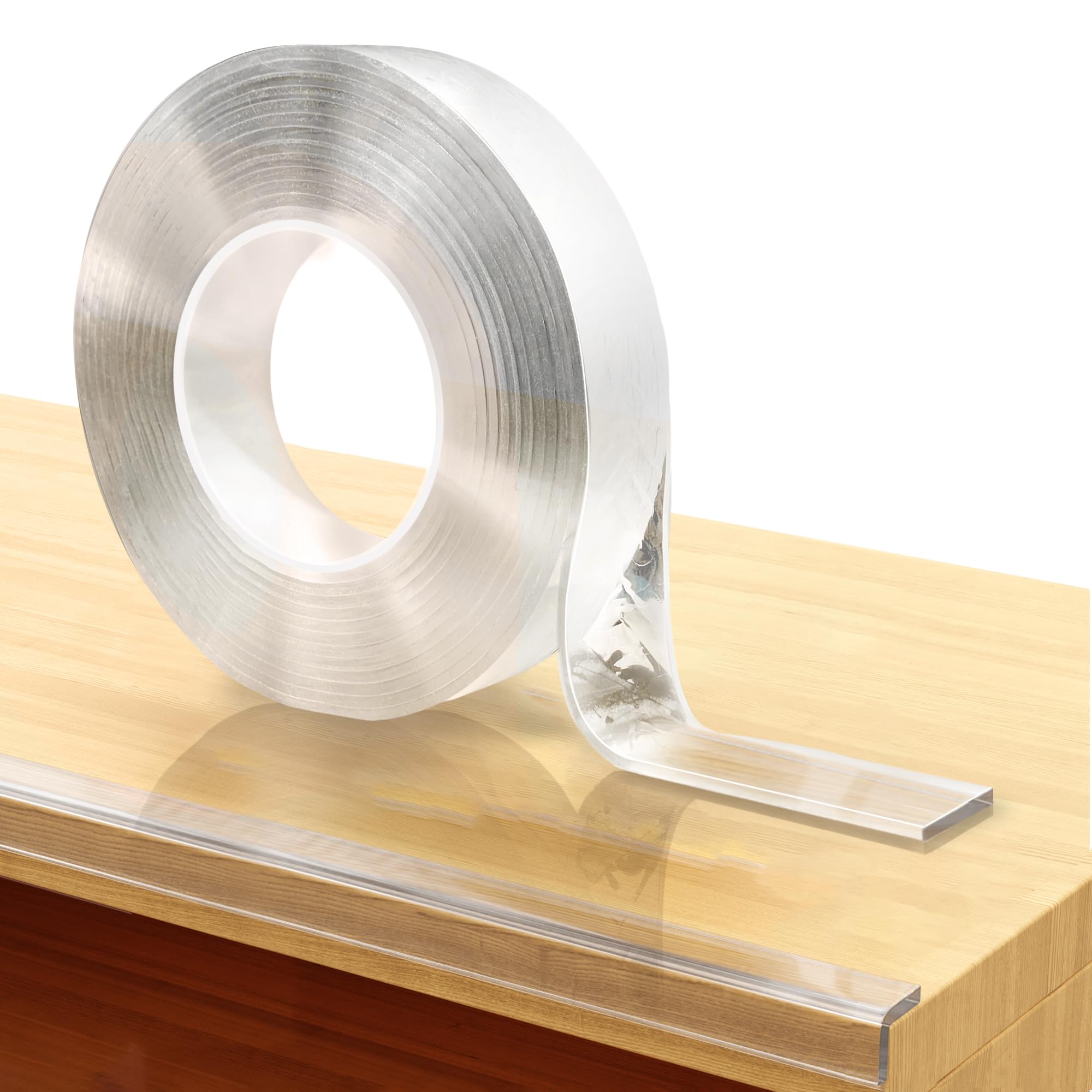 Photo 1 of 15ft Transparent Soft Edge Guard & Self-Stick Corner Protectors for Child Proofing Furniture, Glass Tables and Desk Edges - Clear Protection Solution for Baby Safety