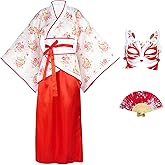CRFASIBE Chinese Costume for Women Hanfu Dress Cheongsam Qipao Halloween Anime Cosplay Asian Costume