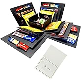 Hryan 5 Layer Gift Box, Multi Layered Explosion Photo DIY Box, Creative Surprise Picture Gift for Important Days and Holidays. (BLACK)