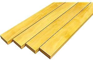 BARRINGTON HARDWOODS Yellowheart Lumber Boards 3/4" x 2" (4pcs) (3/4" x 2" x 18")