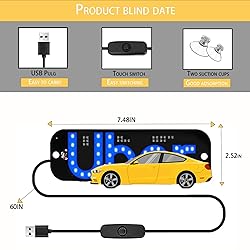 LED Light Sign for Car, Taxi Sign Light Windshield