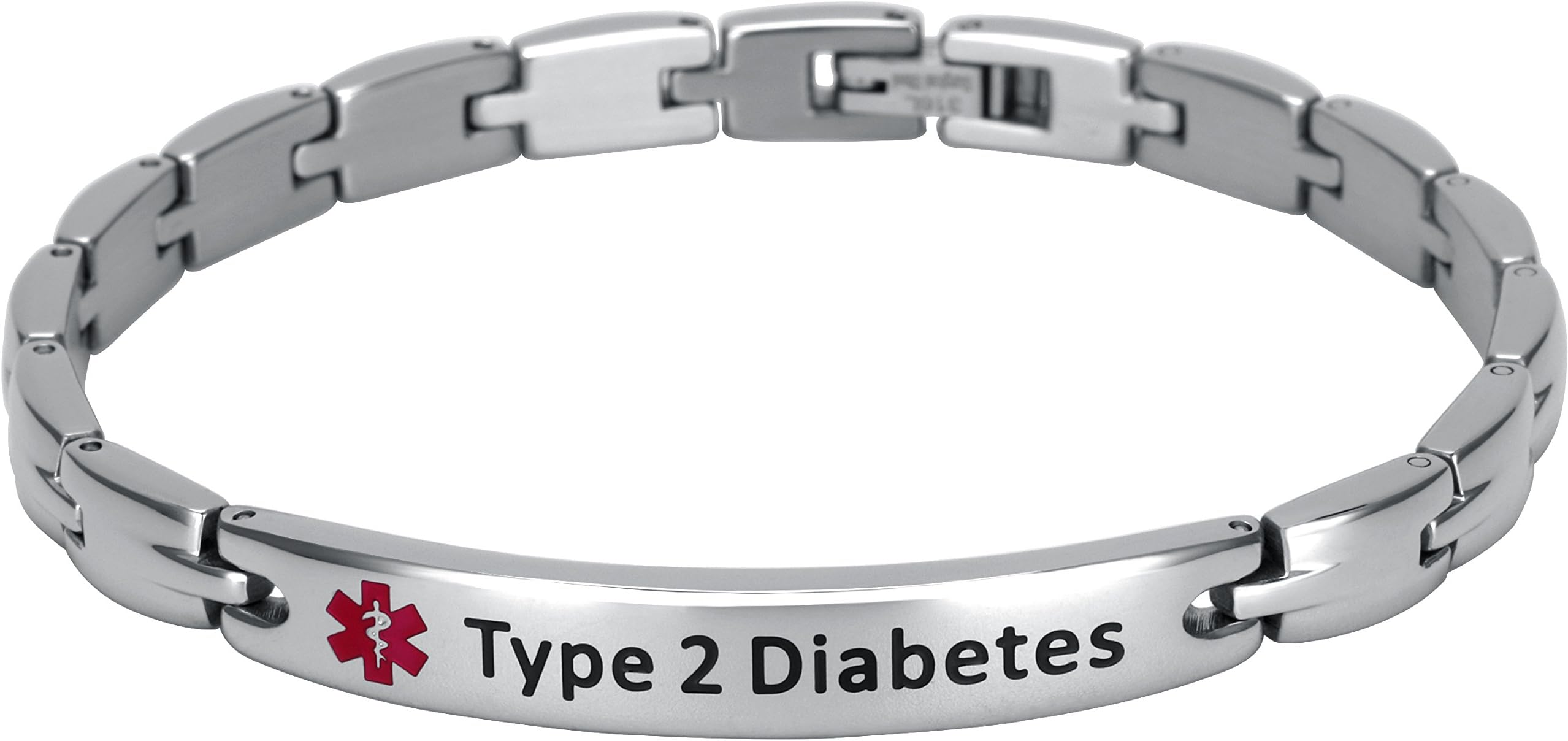 Smarter LifeStyle Elegant Medical Alert Bracelets for Women, Surgical Grade Steel Medical ID Bracelets for Women, Medical Bracelets for Women, Diabetic Bracelet (Type 2 Diabetes Bracelet)