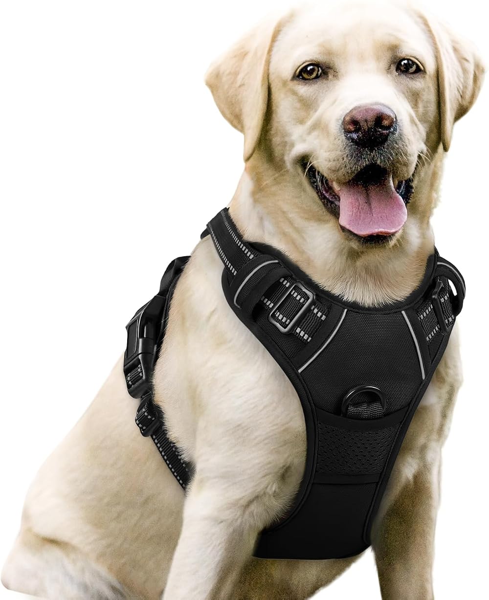 rabbitgoo Dog Harness Large No Pull Reflective Adjustable Easy Control Handle