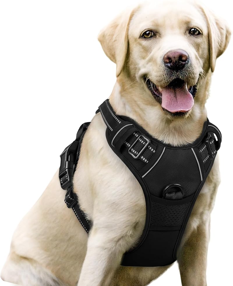 rabbitgoo Dog Harness Large No Pull Reflective Adjustable Easy Control Handle