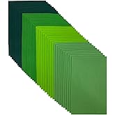 Jtnohx Soft Felt Sheets Felt Fabric for Crafts 4 Colors 40Pcs Green Series | 8"x12" 1.4mm Thick Craft Fabric Assorted Color Felted for DIY Project