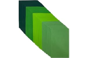 Jtnohx Soft Felt Sheets, 8x12 inches Assorted Craft Felt Fabric, 1.4mm Thick Fabric for Crafts, 4 Colors 40 Pieces Color Felted for DIY Project (Green Series)