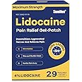 Sumifun 4% Lidocaine Pain Relief Gel Patches-29 Count Patches Numbing Gel Patch for Back, Neck & Shoulder Pain, Numbs Away Pain,Topical Patches with Max-Strength and Apply for Up to 8 Hours