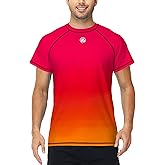 AOBUTE Mens Short Sleeve Swim Shirts UPF 50+ Quick Dry Rash Guard Fishing Swimming