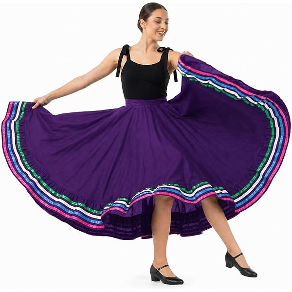 purple folklorico dress Purple Mexican Folkloric Dress: Fiesta Party Costume