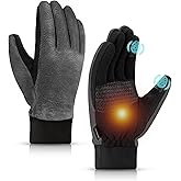 OnWander Winter Gloves for Women Cold Weather Windproof Touchscreen Anti-Slip Warm Gloves for Commuting Running Cycling Driving
