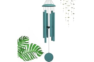 Vanquer Wind Chimes for Outside Deep Tone - 38'' Wind Chimes Outdoor Clearance, Deep Tone Wind Chimes, Windchimes Outdoors, Memorial Wind Chimes, Sympathy Gift, Garden Patio, Home Décor, Patina Green
