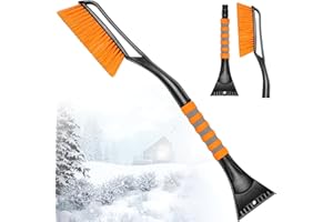Showvigor 25" Snow Brush and Ice Scrapers for Car Windshield, 2-in-1 Detachable Design with Paint Protection, Extra Long Snow Removal Tool for Cars, Trucks, SUVs - Great for Drivers