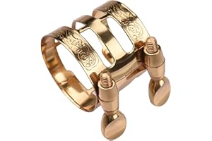 Saxophone Ligature, Replacement Alto Mouthpiece Cap with Flower Pattern for Centered Tone & Sound, Sax Ligature Tenor (withou