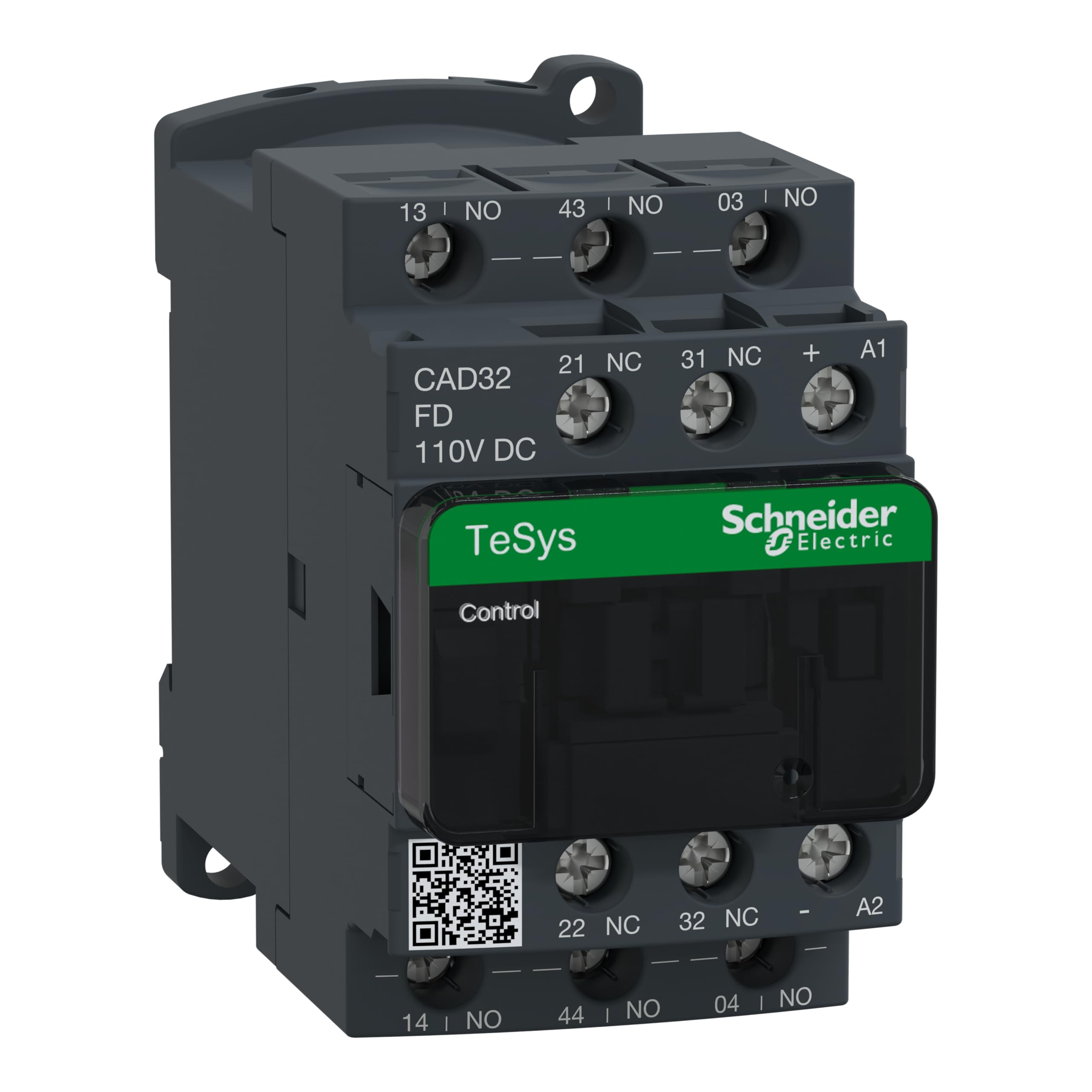 Schneider Electric, TeSys D control relay - 3 NO + 2 NC - <= 690 V - 110 V DC standard coil, CAD32FD, TeSys D, Control Relay
