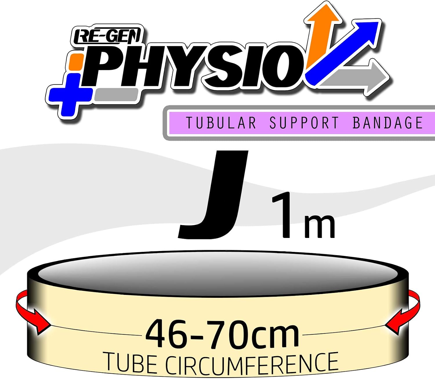 RE-GEN Tubular Compression Fit Elasticated Support Bandage Dressng - Size J (18cm) for Limb Circumference 46-70cm - 1m Length - Image 3
