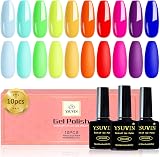 Yueshop Neon Rainbow Gel Nail Polish 10 Color 8ml Soak Off UV LED view 1