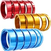 NEPIDOVS 16PCS Bicycle Headset Spacer Bike Handlebar Stem Spacers Threadless Aluminum Alloy Headset Stem Spacer Set Fit 1 1/8
