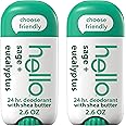 hello White Sage + Eucalyptus Deodorant With Shea Butter for Women + Men, Aluminum Free, Baking Soda Free, Parabens Free, 24 Hour Odor Protection, 2.6 Ounce, 2 Pack