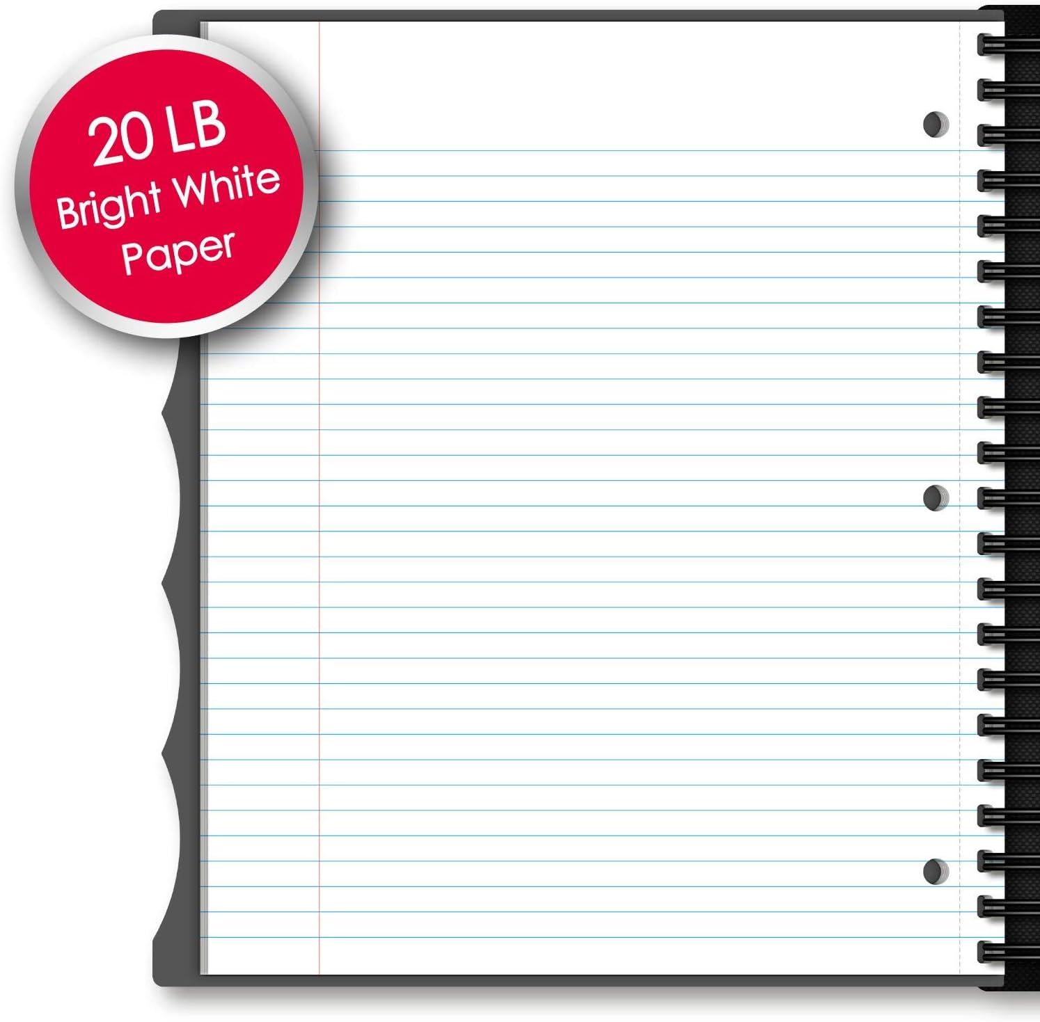 iScholar iQ Poly Fashion Cover 10 Subject Notebook, College Ruled, 11" x 8.5", 250 Sheets, Designs Will Vary (58913) - Fashion Print Light : Office Products