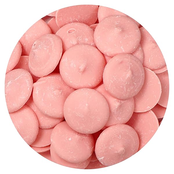 PINK CHOCOLATE MELTING WAFERS, 2LB BULK BAG, PINK...